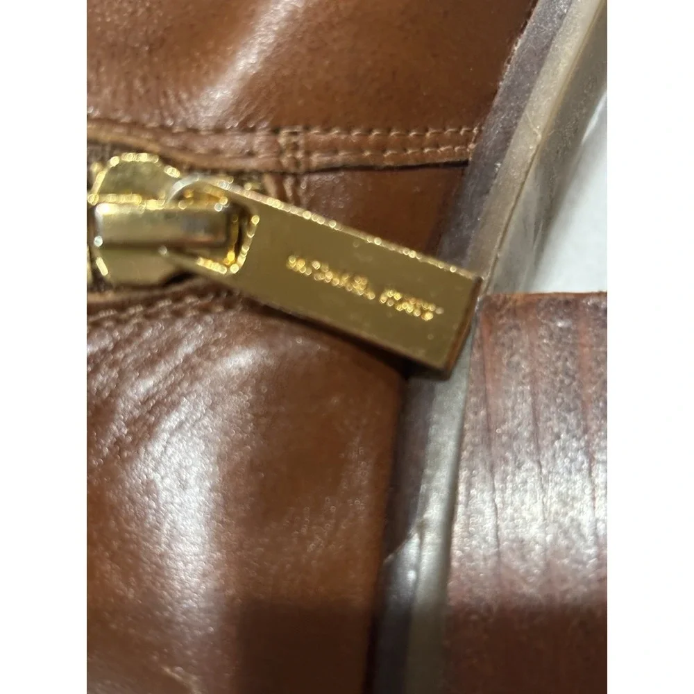 Michael Kors  Heather Women's Brown Leather Knee Riding Boots 16